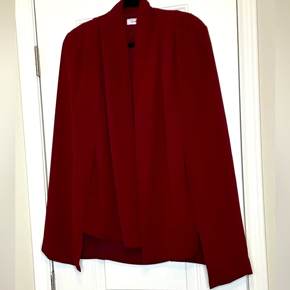 Buddy Love Burgundy Cape Blazer